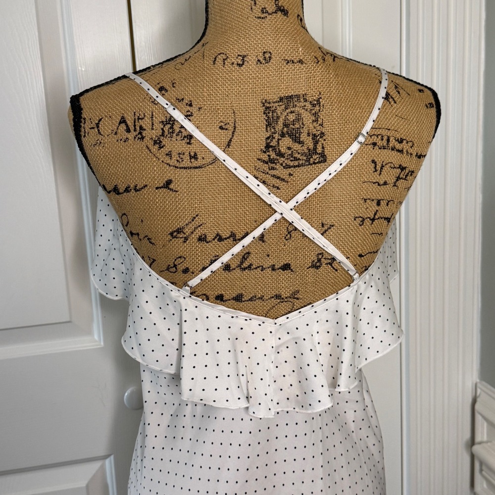 Vintage Victorias Secret Polka Dot Ruffle Robe and Slip Dress‎ Set  XS EUC - Picture 5 of 11